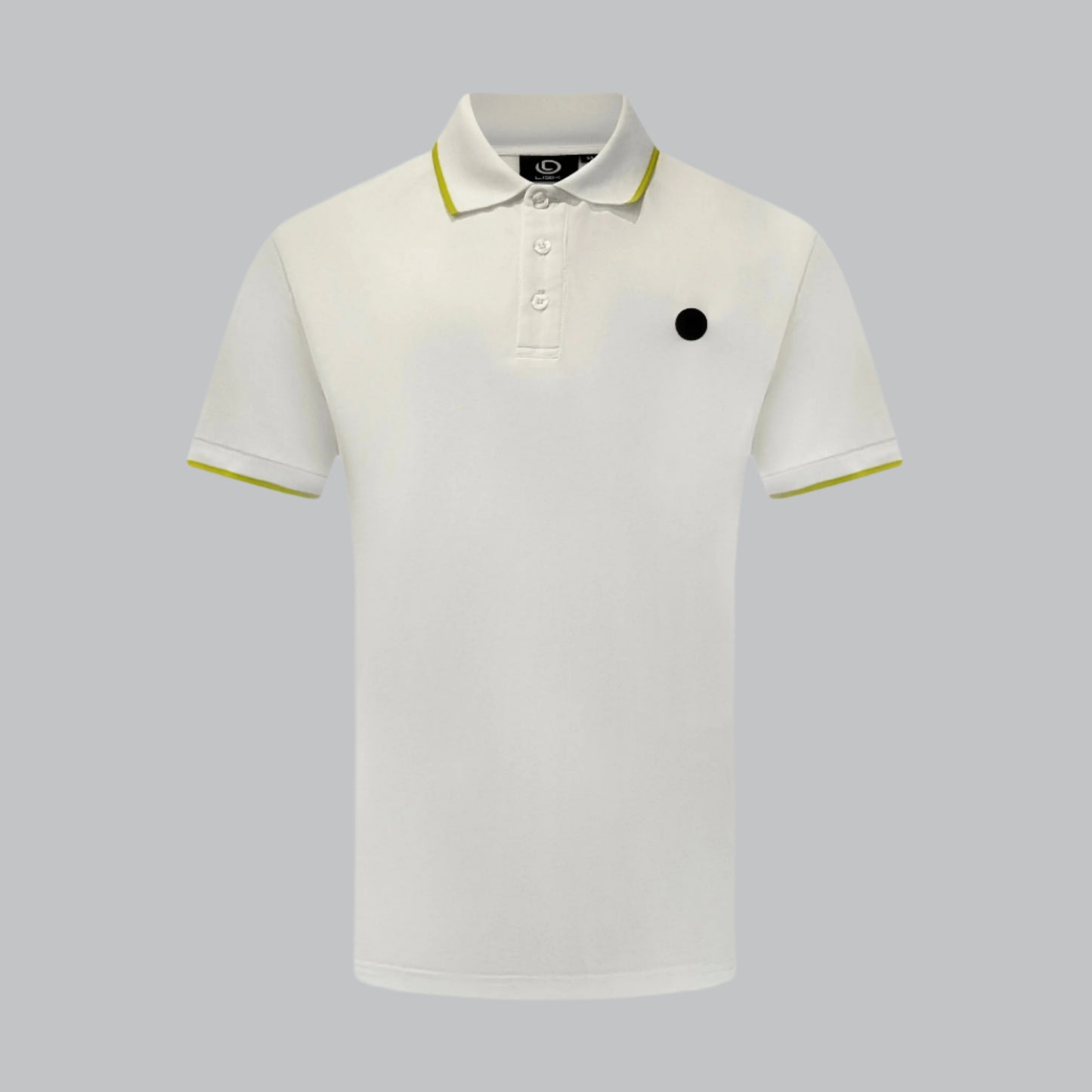 Lisk Classic Golf Polo Shirt (White/Green)