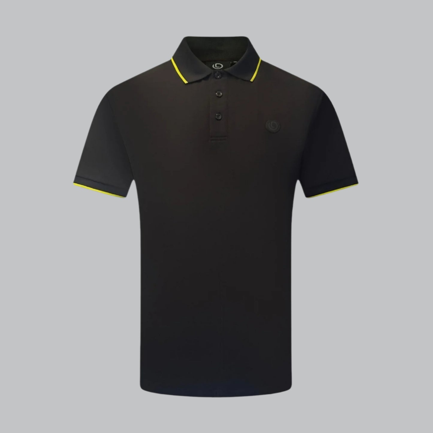 Lisk Classic Golf Polo Shirt (Black/Yellow)