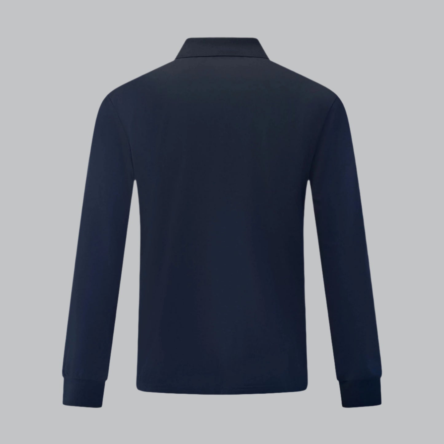 Lisk Classic Golf Long Sleeve Polo (Navy)