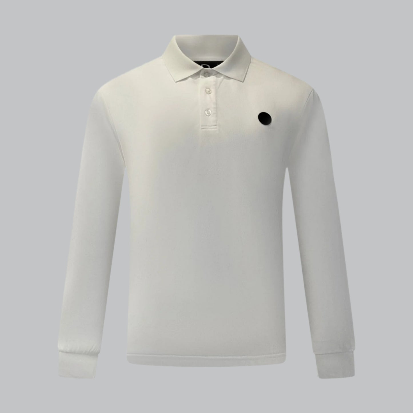 Lisk Classic Golf Long Sleeve Polo (White)
