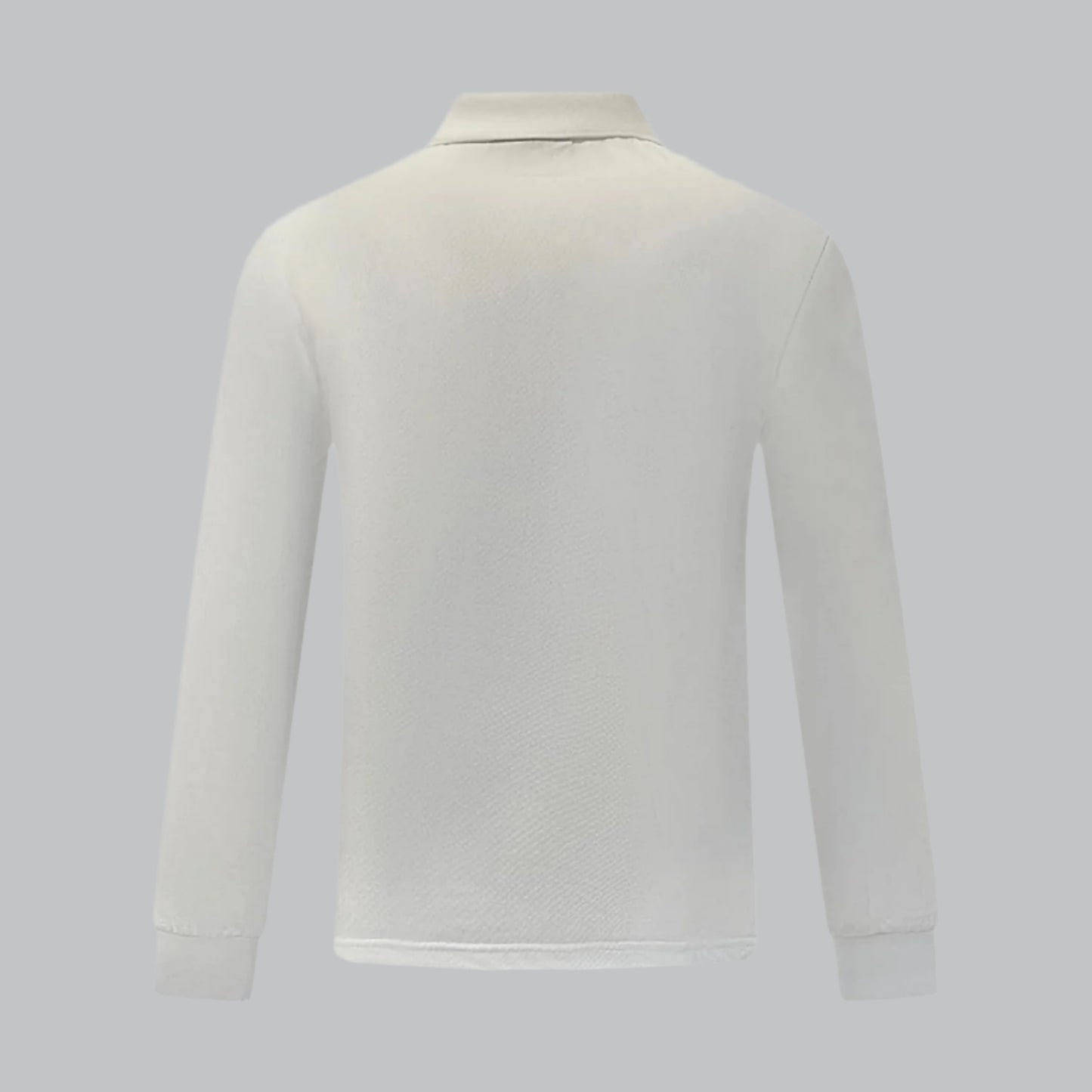 Lisk Classic Golf Long Sleeve Polo (White)