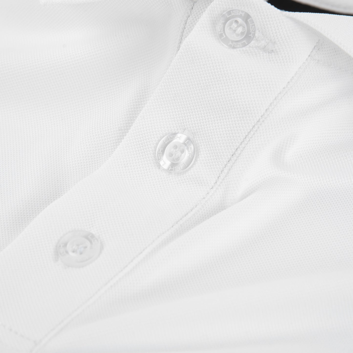 Lisk Classic Golf Long Sleeve Polo (White)