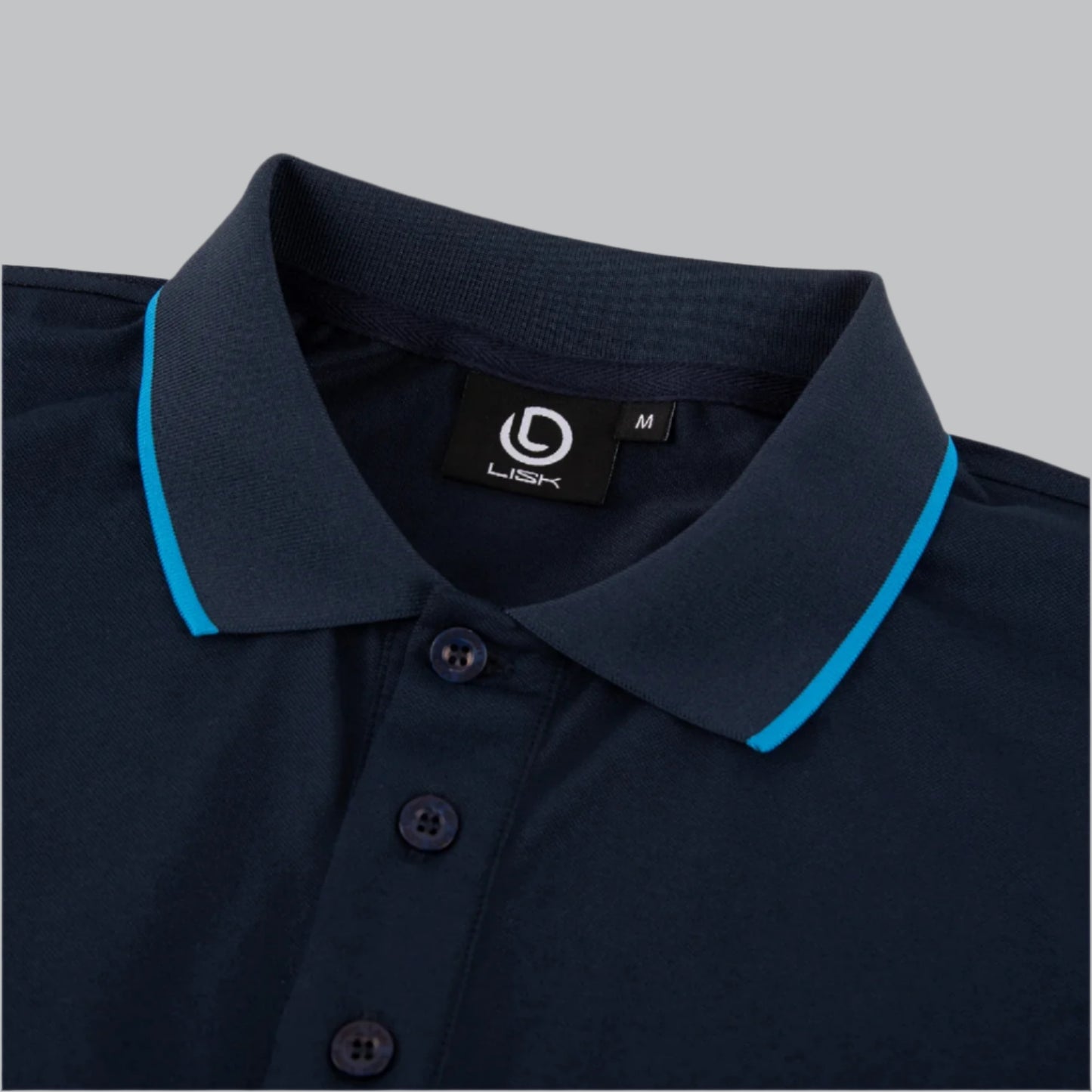 Lisk Classic Golf Polo Shirt (Navy/Blue)
