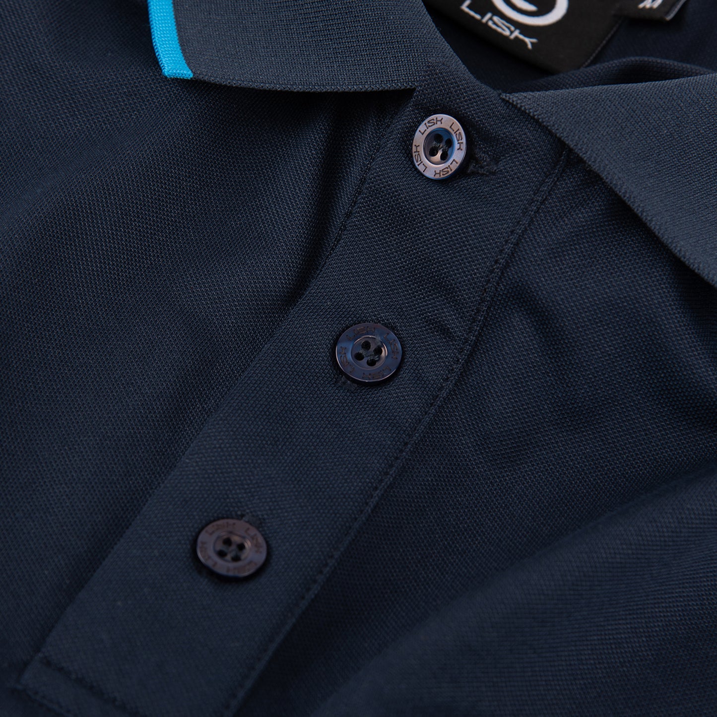 Lisk Classic Golf Polo Shirt (Navy/Blue)