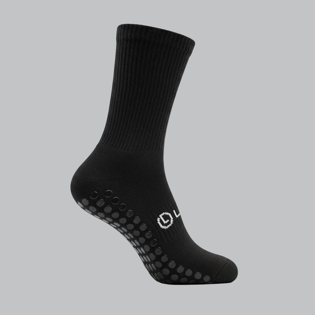LISK Alpha One Crew Grip Socks (Black)