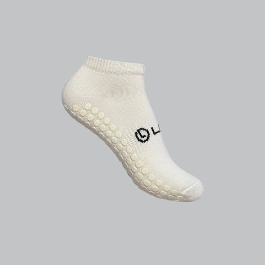 LISK Alpha One Ankle Grip Socks (White)